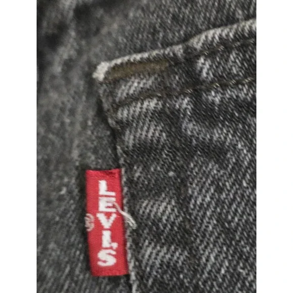 Levi’s Premium Ribcage Straight Ankle Jeans Washed Black Gray Button Fly - Sz 30 - Picture 8 of 15